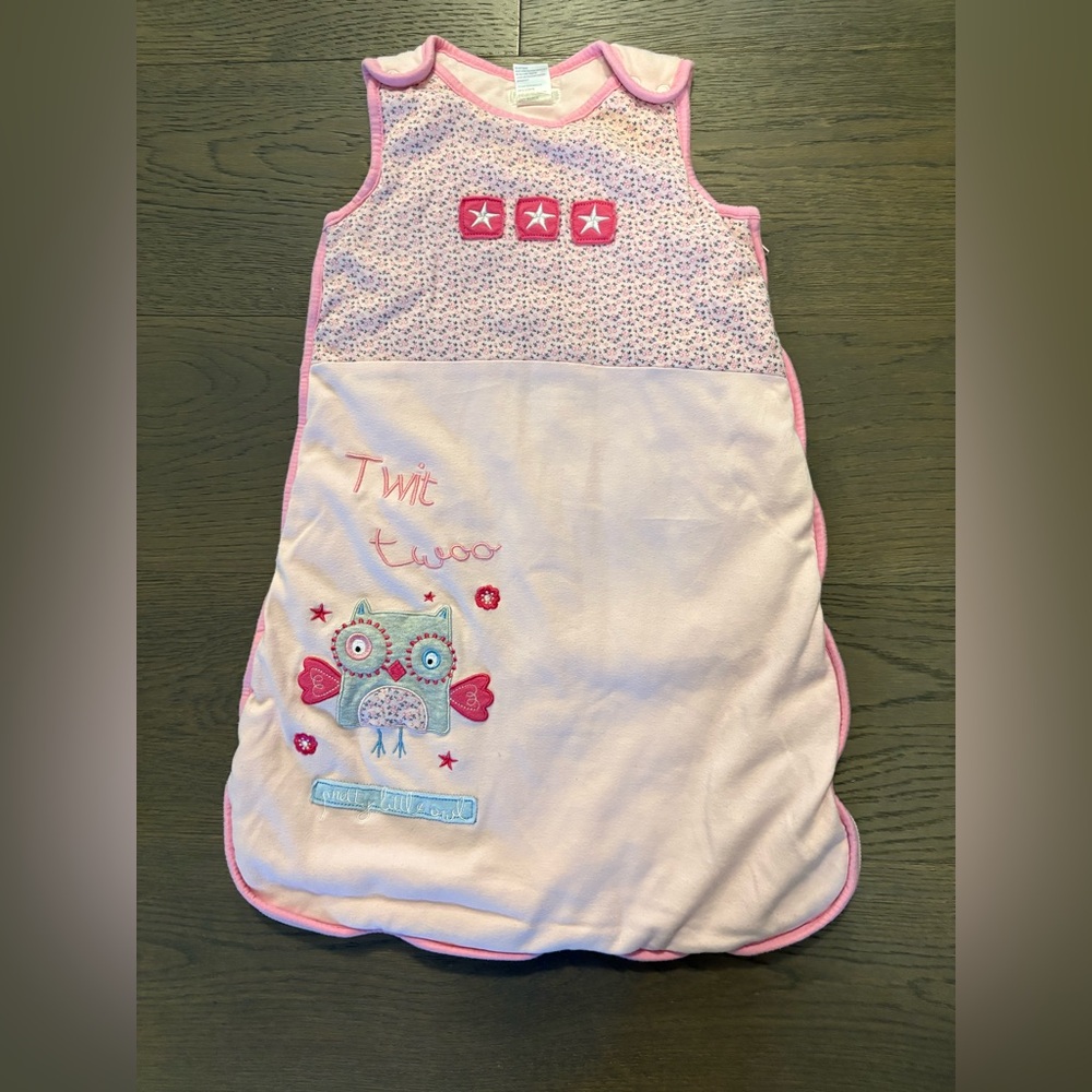 Pitter Patter pink girls sleep sack 6-12M EUC 2.5 TOG
